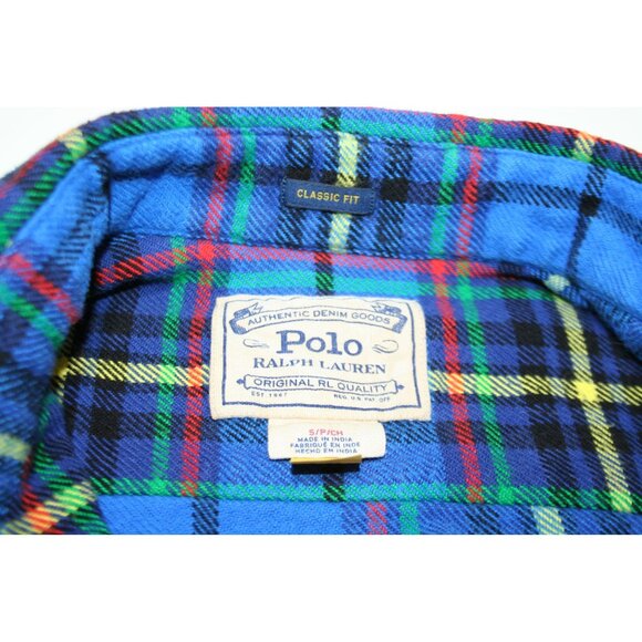 Polo Ralph Lauren Mens S Classic Fit Plaid Cotton Flannel Shirt Heritage Preppy - Picture 2 of 8